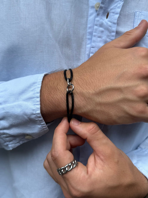 Bracelet NODO | Noir & Argent