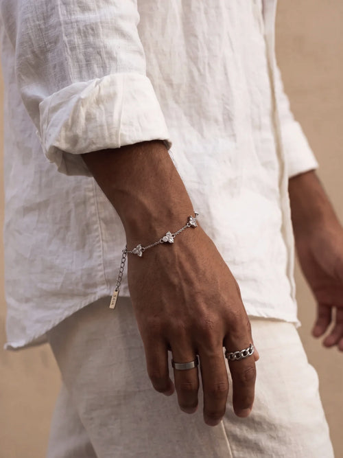 Bracelet FORTUNA Nacre | Argent
