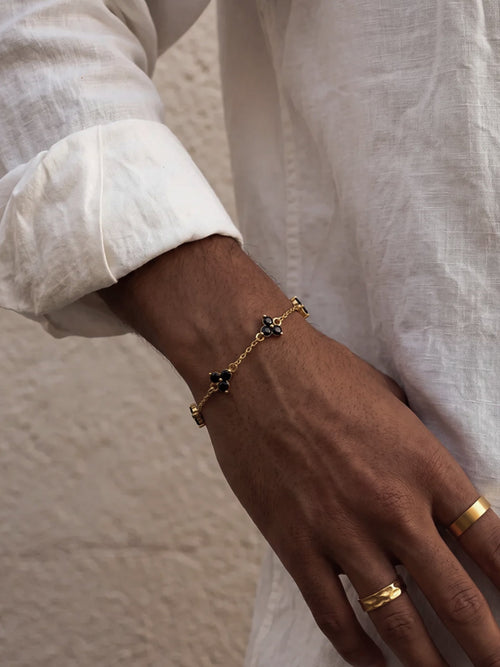 Bracelet FORTUNA Noir | Or 18K