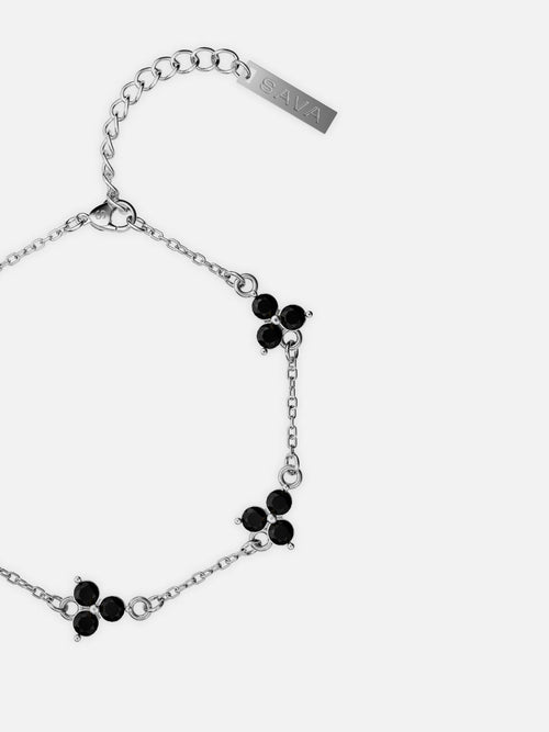 Bracelet FORTUNA Noir | Argent