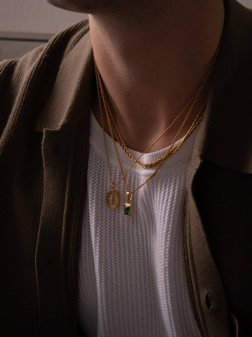 Collier GEMMA Vert | Or 18K