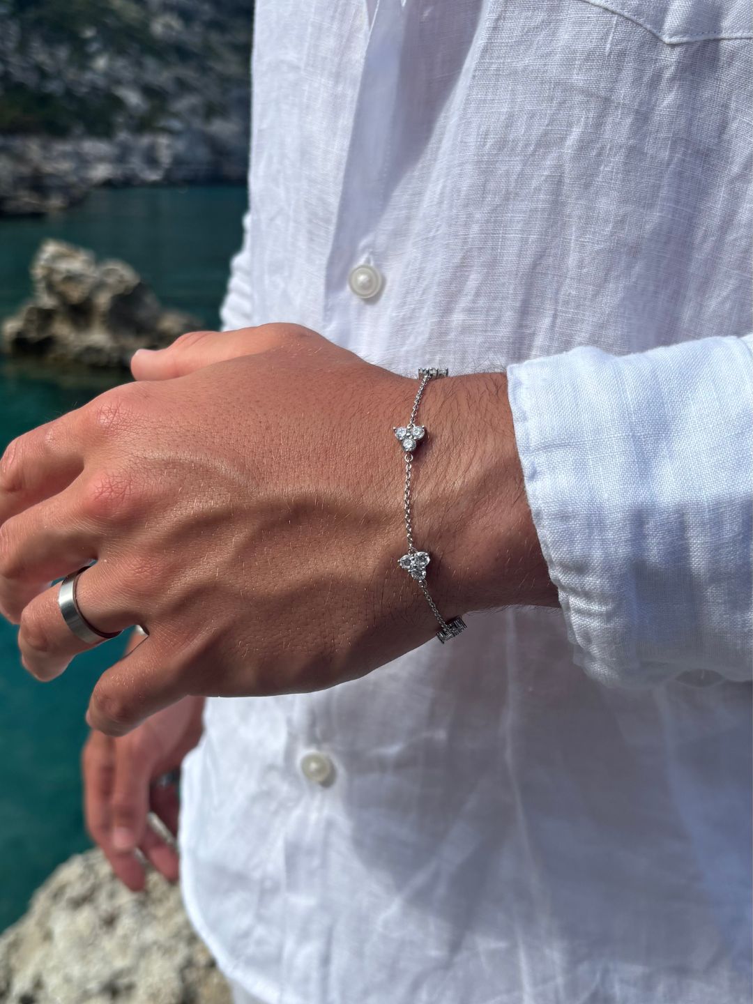 Bracelet FORTUNA Nacre | Argent