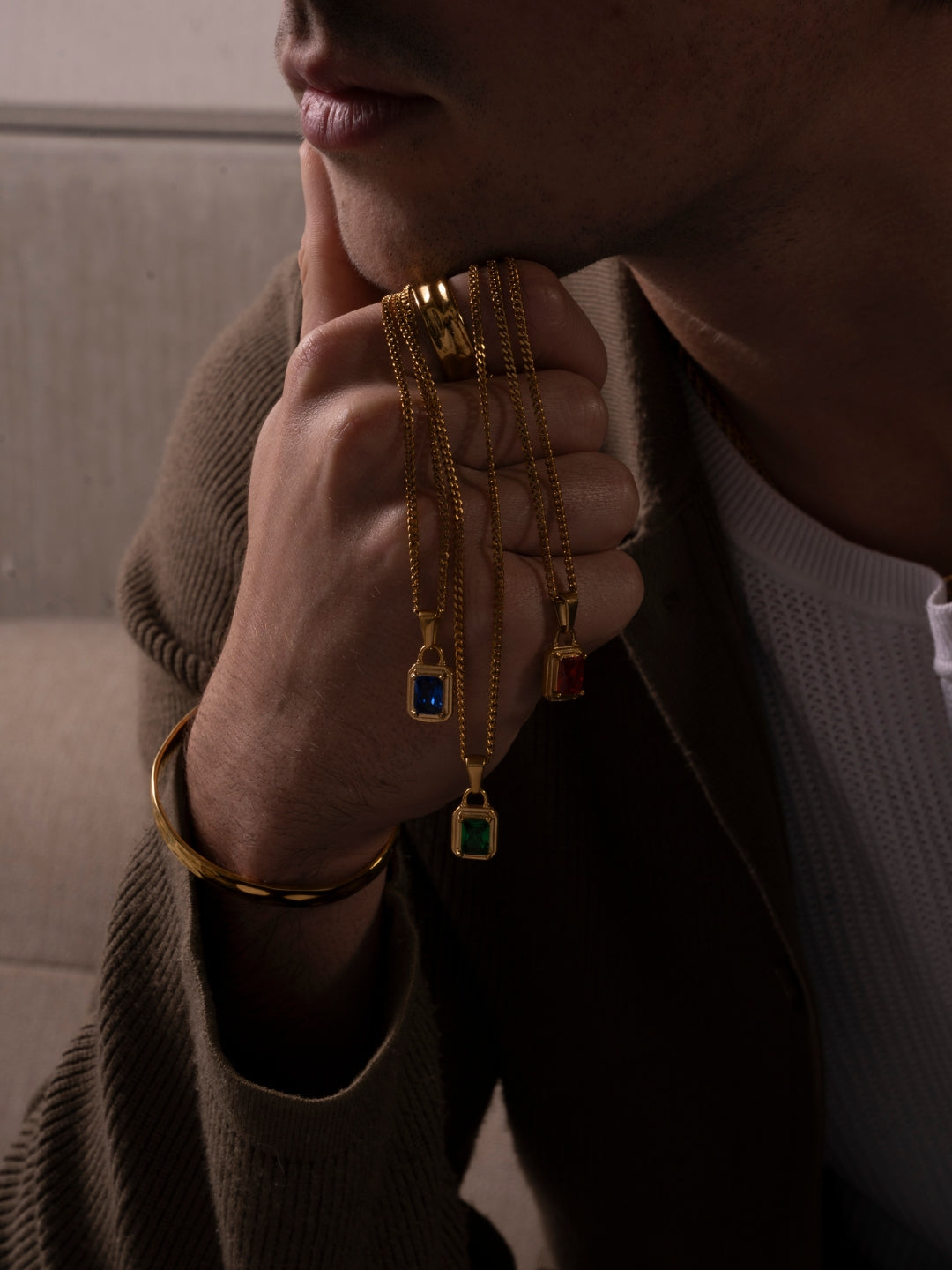 Collier GEMMA Vert | Or 18K