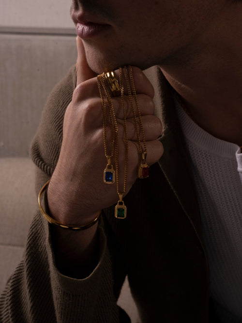 Collier GEMMA Vert | Or 18K