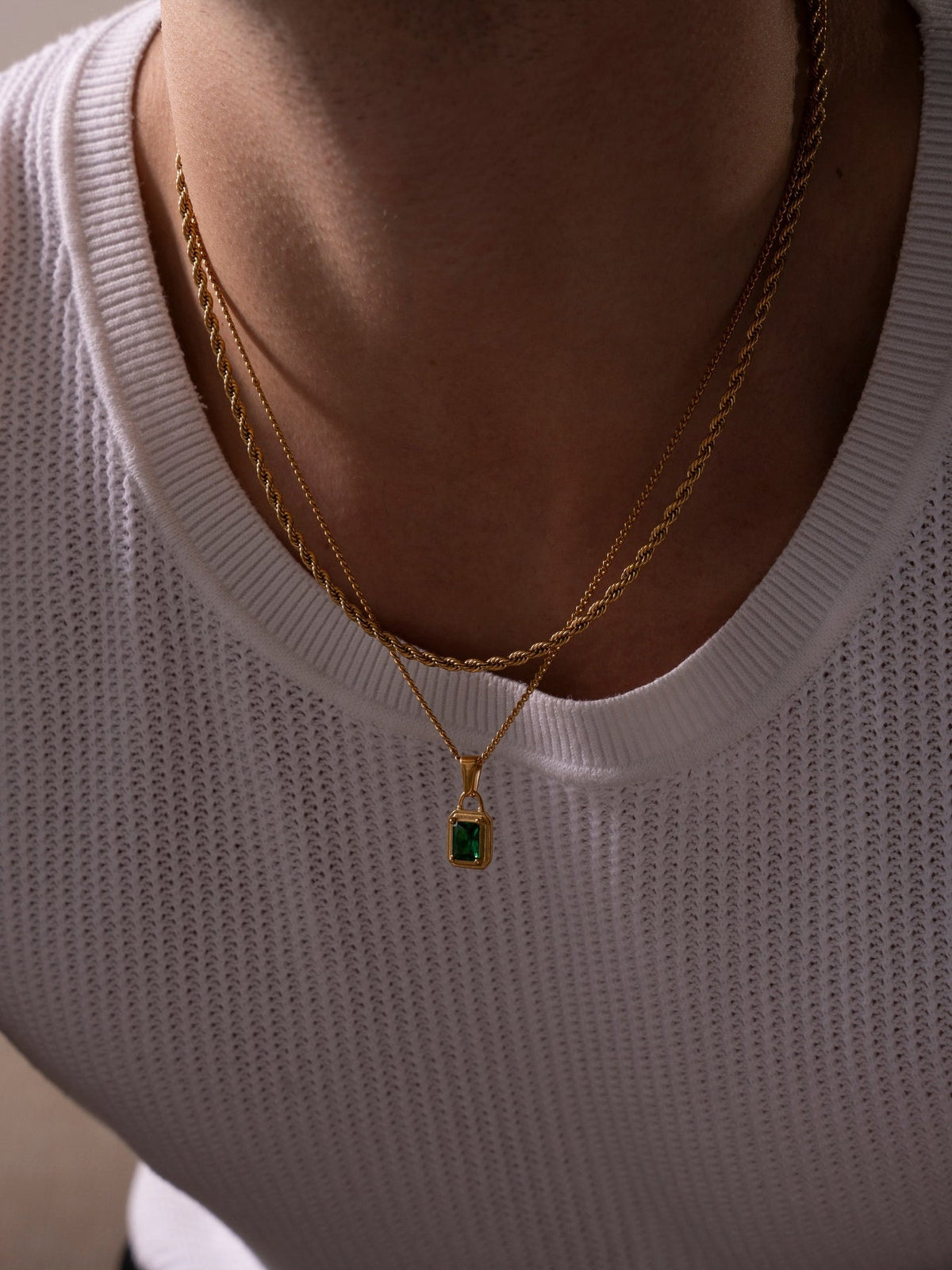 Collier GEMMA Vert | Or 18K