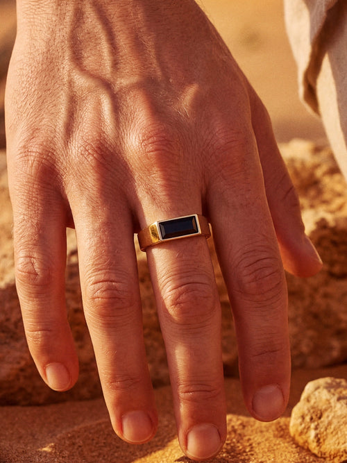 Bague LAGO Noir | Or 18K