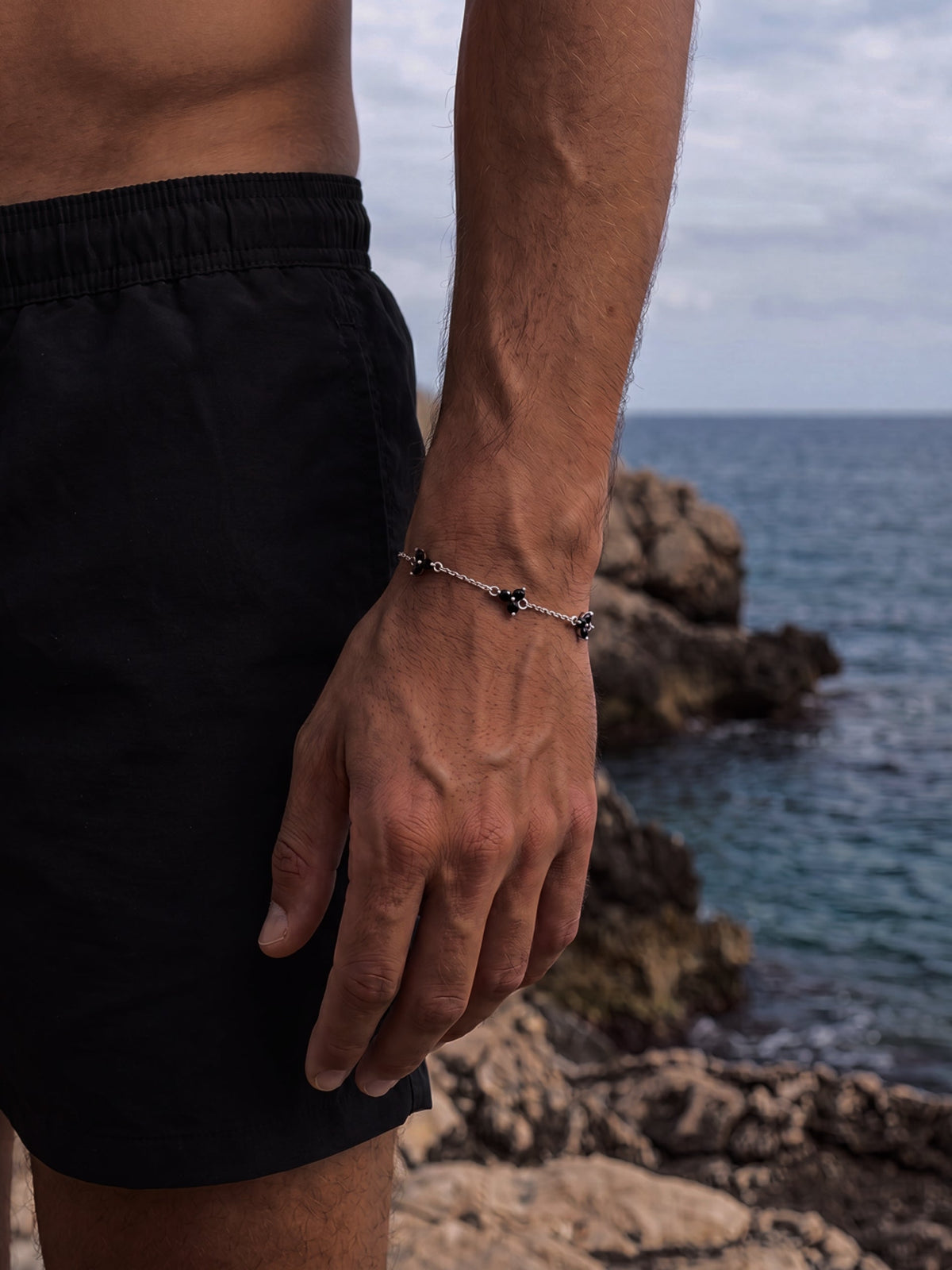 Bracelet FORTUNA Noir | Argent