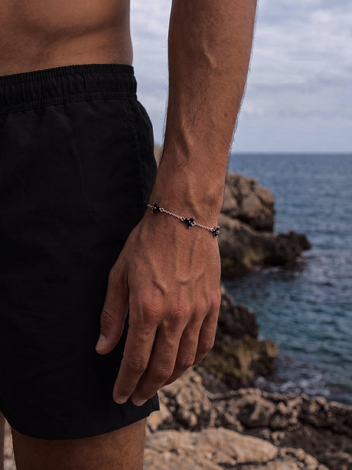 Bracelet FORTUNA Noir | Argent