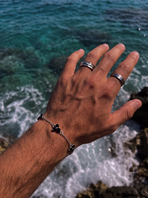 Bracelet FORTUNA Noir | Argent