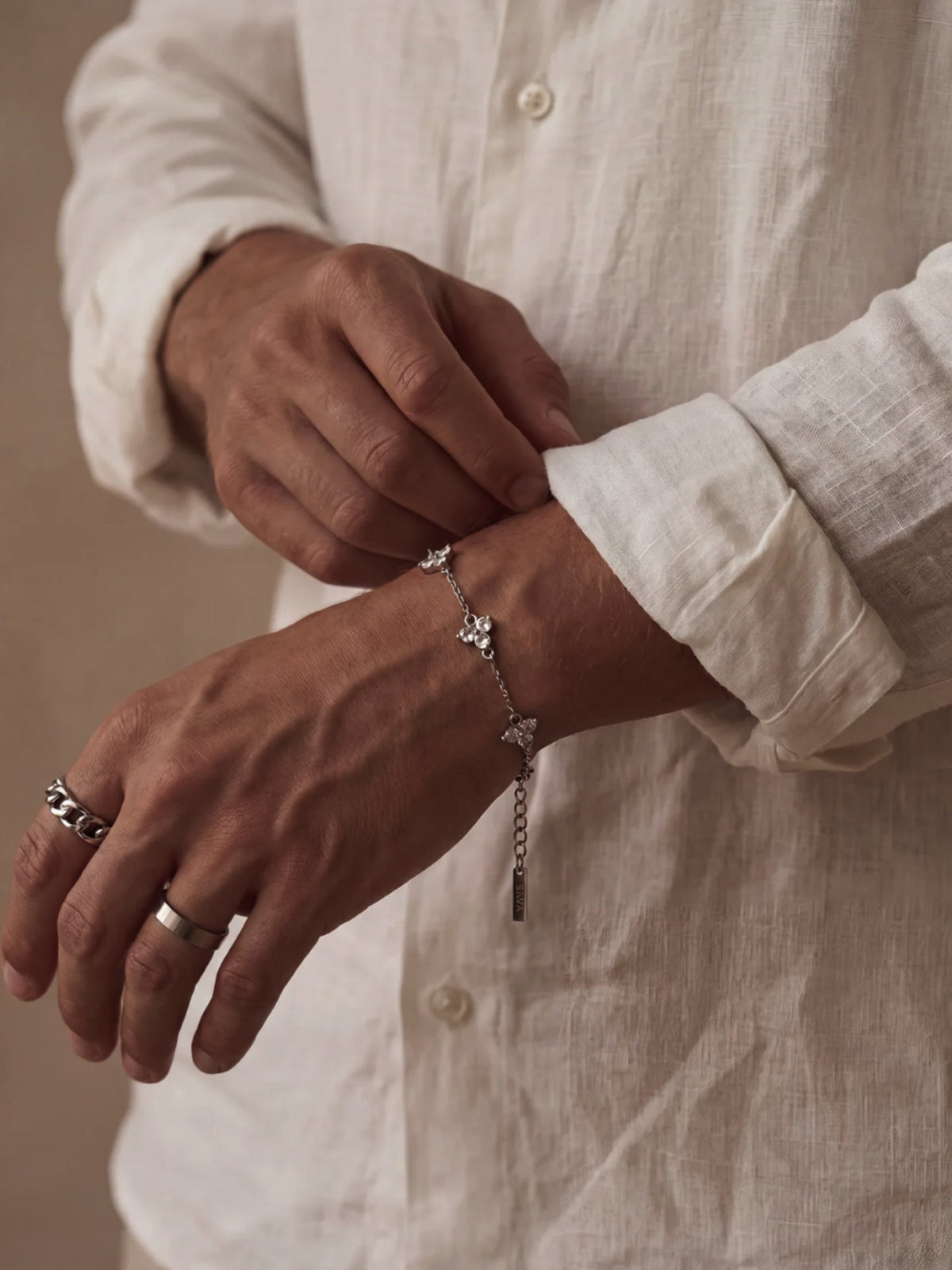 Bracelet FORTUNA Nacre | Argent