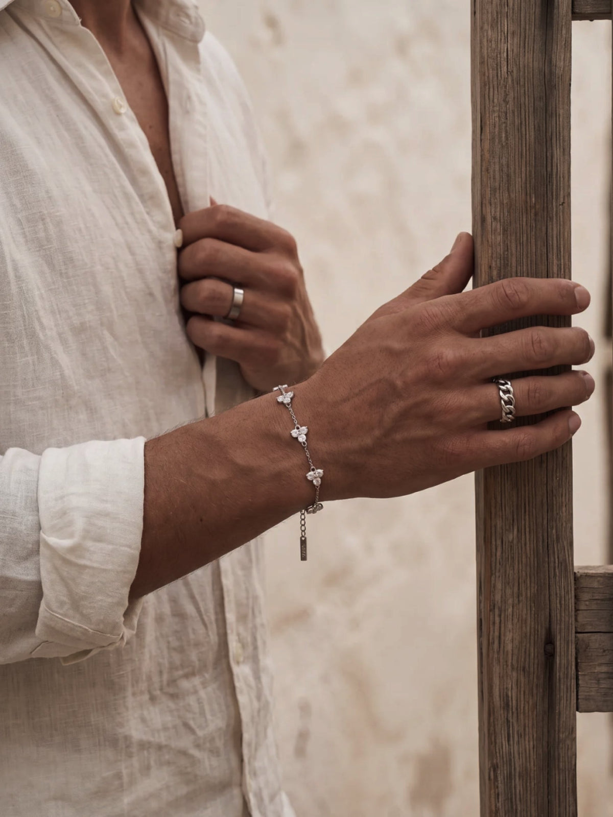 Bracelet FORTUNA Nacre | Argent