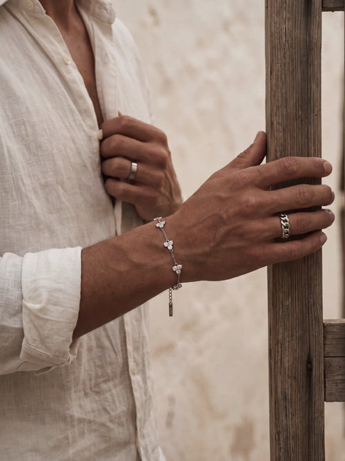 Bracelet FORTUNA Nacre | Argent