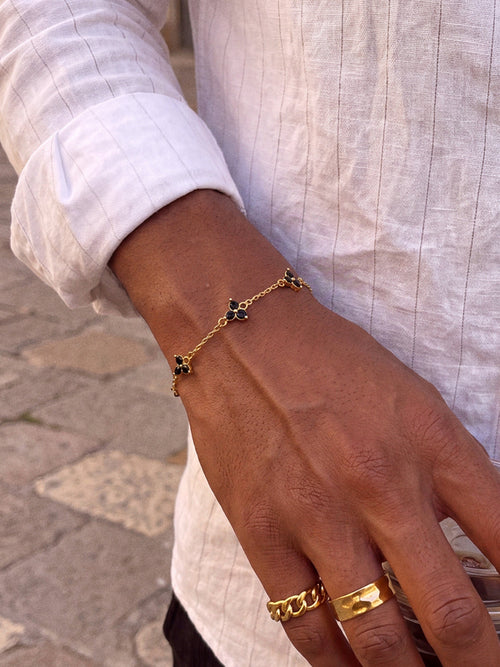 Bracelet FORTUNA Noir | Or 18K