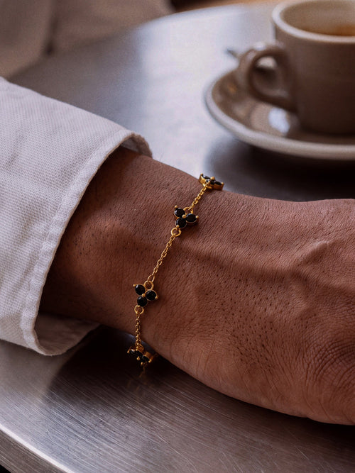 Bracelet FORTUNA Noir | Or 18K
