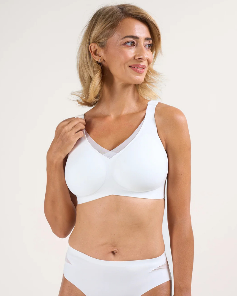 Soutien-gorge lift col V sans armature avec tulle