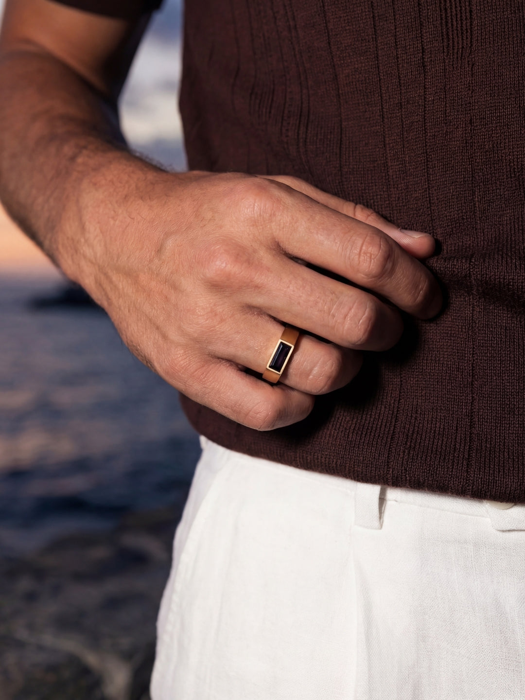 Bague LAGO Noir | Or 18K
