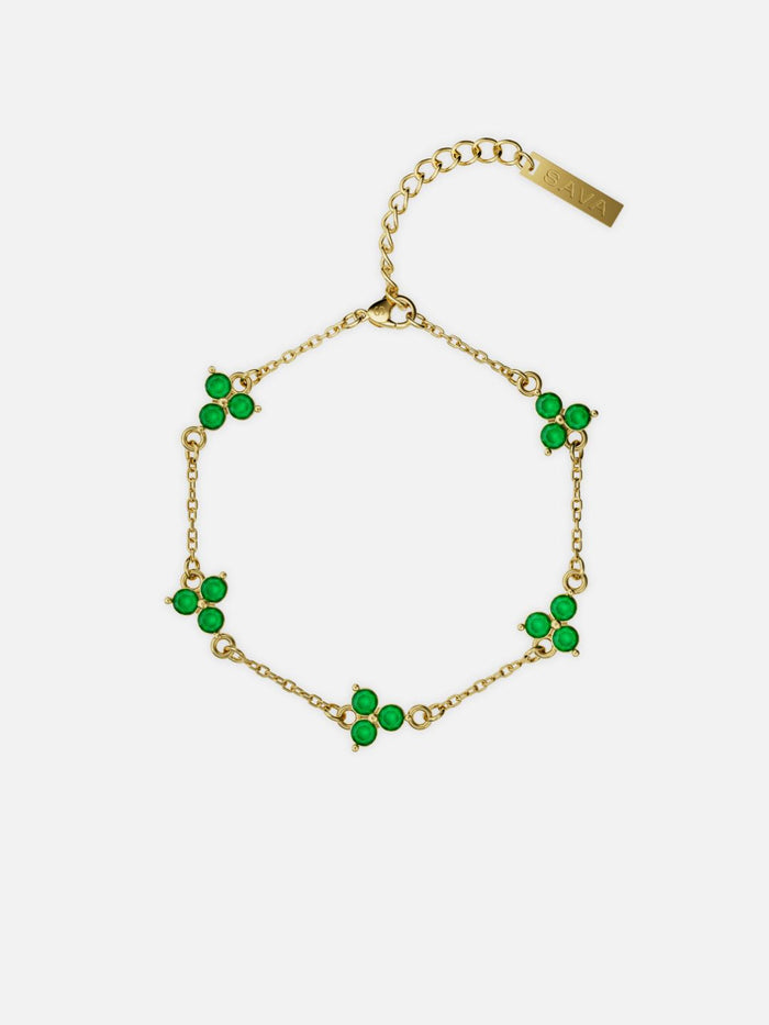 Bracelet FORTUNA Émeraude | Or 18K