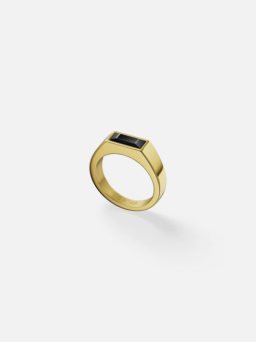 Bague LAGO Noir | Or 18K