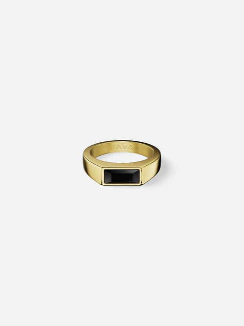 Bague LAGO Noir | Or 18K